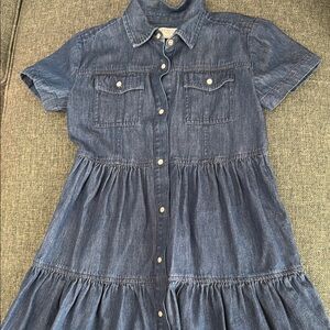 Crewcuts Blue Tiered Ruffled Sundress